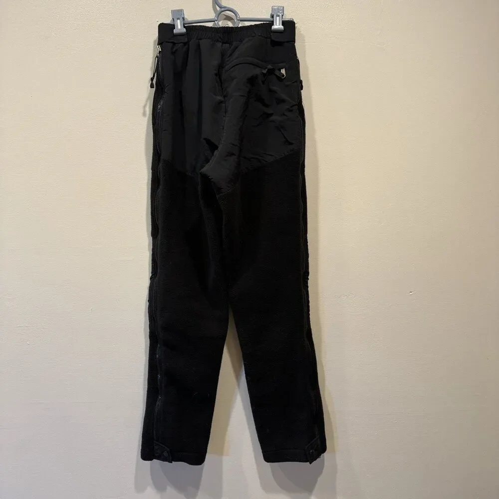 The North Face Denali Pants Full Zip Fleece Black Nylon Knee Gorpcore Mens Small